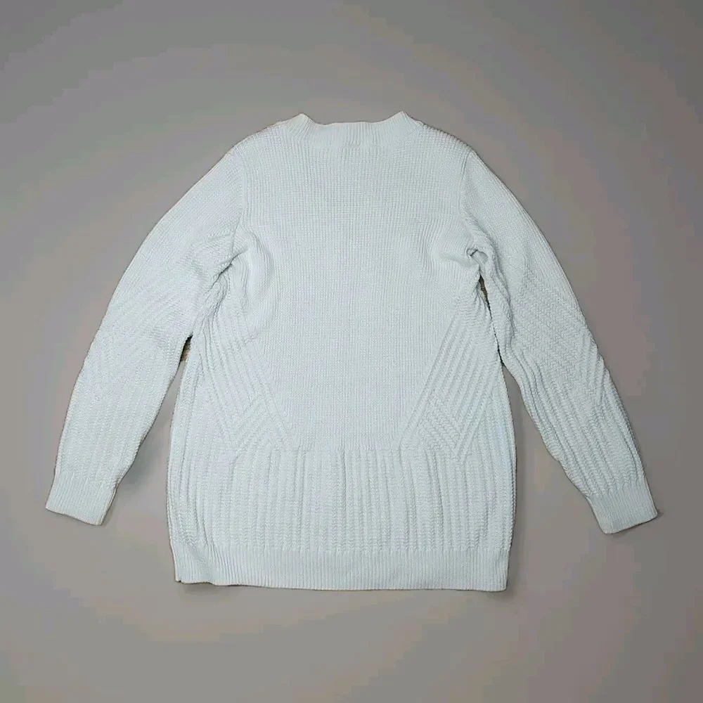 Athleta Teton‎ Vneck Chunky Knit Sweater Small Grey